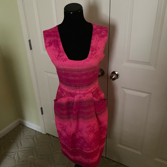 Lela Rose pink midi dress size 4 - Picture 2 of 10
